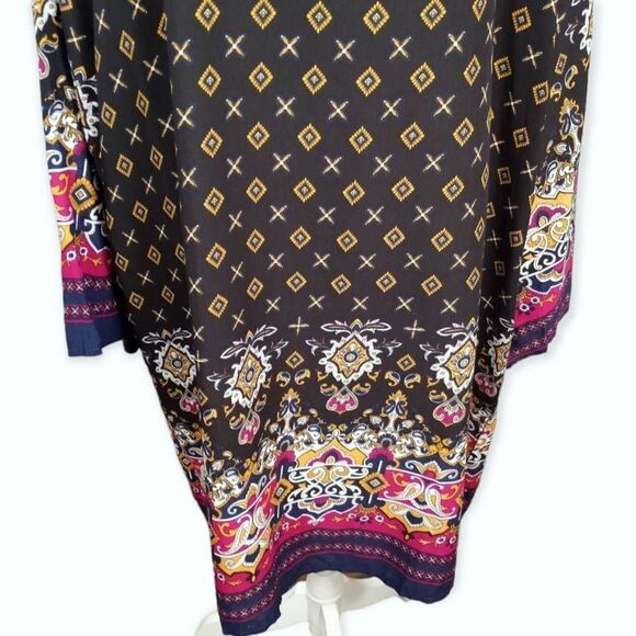 Elegant Long Sleeve Patterned Dress - Picture 8 of 16